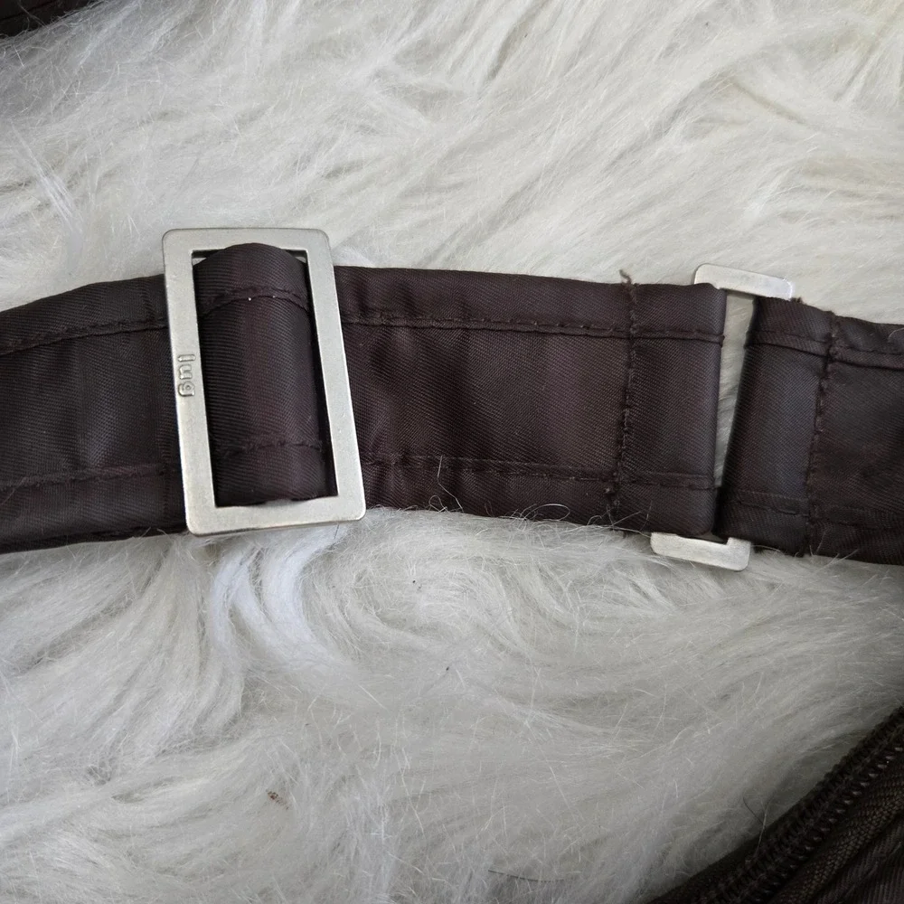 Lug Brown Quilted Crossbody Messenger Bag Travel‎ Organizer Water Bottle Pocket